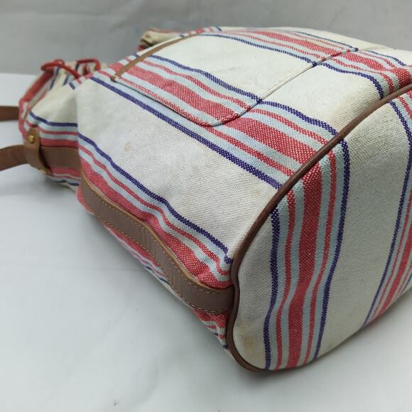 Tory Burch Multicolor Stripes Bucket Drawstring Crossbody Bag - Picture 16 of 16